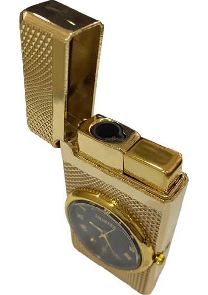 Sarı Nokta Desenli Saatli Jet Çakmak Gazlı 109296