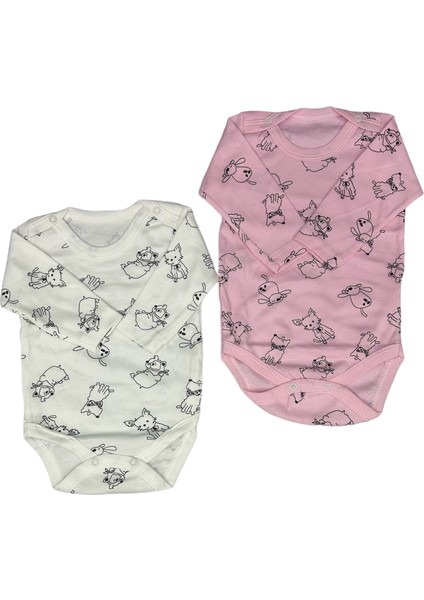 Uzun Kollu 2’li Bebek Çıtçıtlı Body