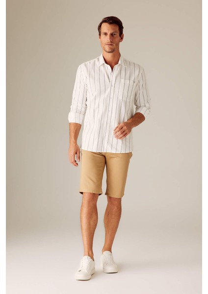 Slim Fit Pamuklu Bermuda N4990AZ23SM