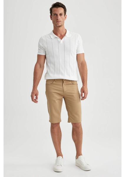 Slim Fit Pamuklu Bermuda N4990AZ23SM
