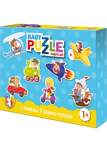 Mert Bebek Baby Puzzle Hayvanlar- Baby Puzzle Taşıtlar 2li Set