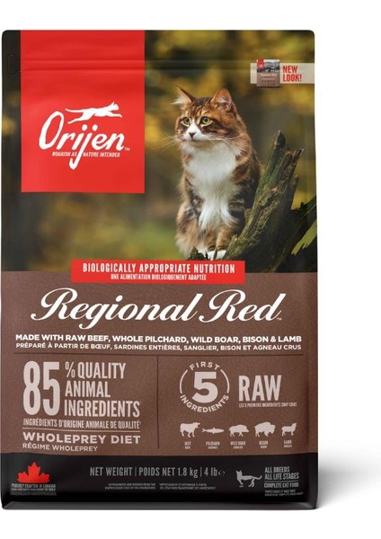 Orıjen Regional Red Kedi Maması 1,8 kg