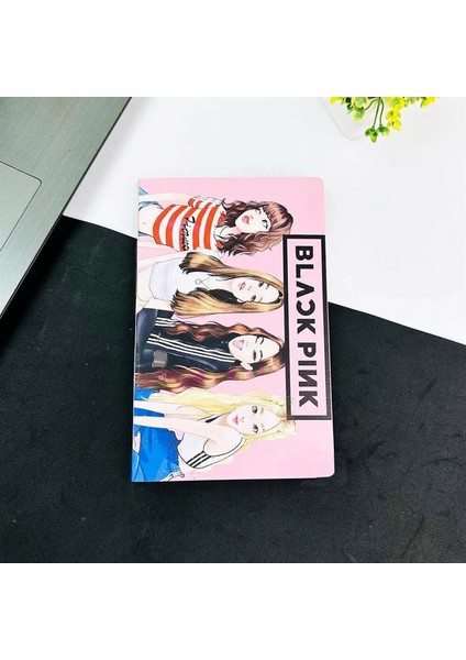 Lastikli Defter Sert Kapak Çizgisiz 160YP-BLACK Pink