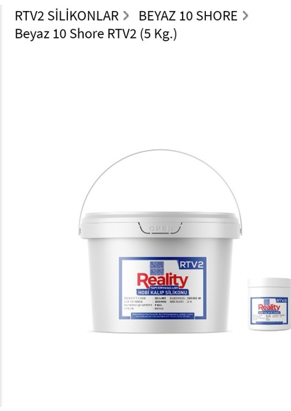 Iv Candles 10 Shore Beyaz Rtv2 Kalıp Silikonu (5 Kg) fiyatları