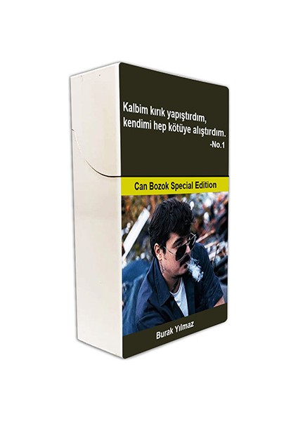 No.1 Can Bozok Baskılı Tabaka Kişiye Özel Isimli Sigara Kutusu/tabakası Standart Boy