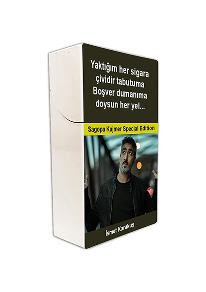 Sagopa Kajmer Baskılı Tabaka Kişiye Özel Isimli Sigara Kutusu/tabakası Standart Boy