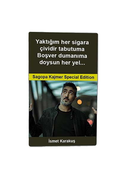 Sagopa Kajmer Baskılı Tabaka Kişiye Özel Isimli Sigara Kutusu/tabakası Standart Boy