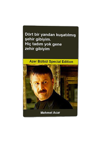 Azer Bülbül Baskılı Tabaka Kişiye Özel Isimli Sigara Kutusu/tabakası Standart Boy
