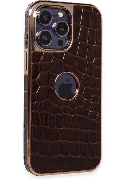 Iphone 14 Pro Max Kılıf Snake Kapak - Kahverengi Nrmsa