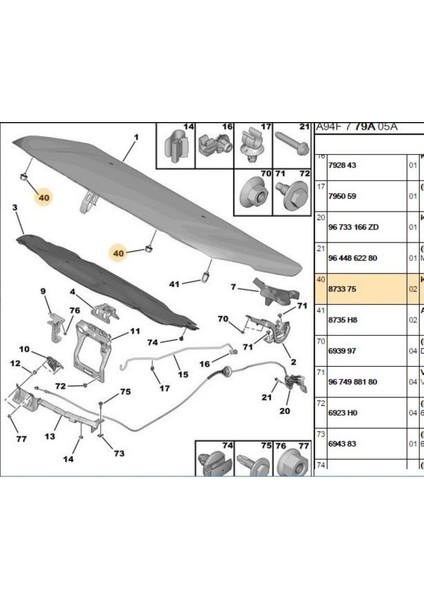 Kaput Takoz Lastiği C4 Berlingo 307 Partner Tepee (TRL873375-873375)