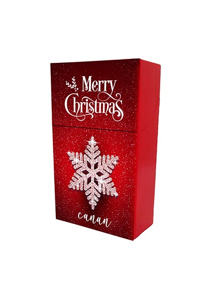 Yılbaşı Merry Christmas Baskılı Tabaka Kişiye Özel Isimli Sigara Kutusu/tabakası Standart Boy fiyatları
