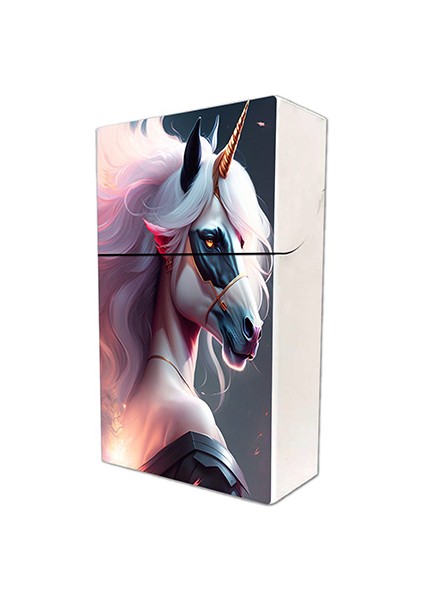 Unicorn Tek Boynuzlu At Baskılı Sigara Kutusu/tabakası Standart Boy