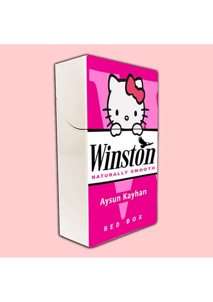 İşte Bu Winston Hello Kitty Baskılıtabaka Kişiye Özel Isimli Sigara Kutusu/tabakası Standart Boy