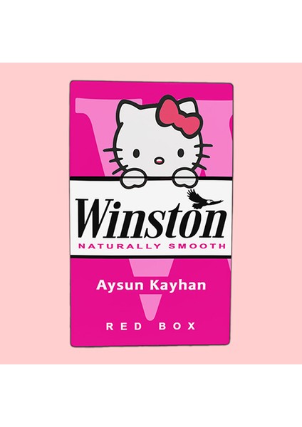 İşte Bu Winston Hello Kitty Baskılıtabaka Kişiye Özel Isimli Sigara Kutusu/tabakası Standart Boy