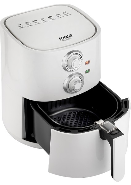 Thermochef Manuel Airfryer/Sıcak Hava Fritözü-Beyaz