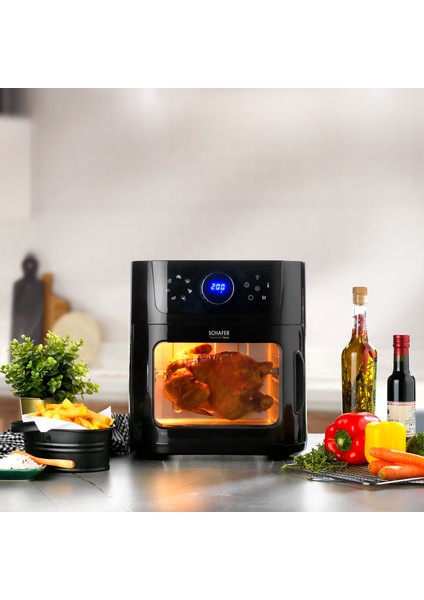 Thermochef Oven Airfryer Sıcak Hava Fritözü ve Fırın-Siyah