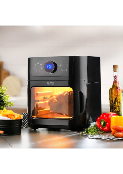 Thermochef Oven Airfryer Sıcak Hava Fritözü ve Fırın-Siyah