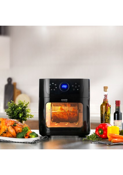 Thermochef Oven Airfryer Sıcak Hava Fritözü ve Fırın-Siyah