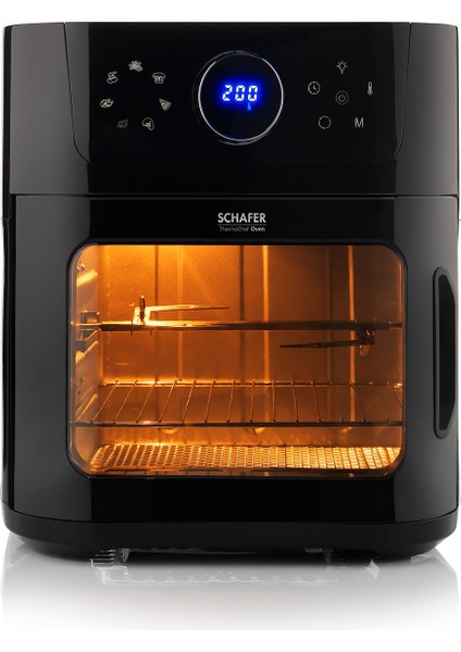 Thermochef Oven Airfryer Sıcak Hava Fritözü ve Fırın-Siyah