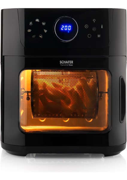 Thermochef Oven Airfryer Sıcak Hava Fritözü ve Fırın-Siyah
