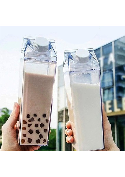 Kelebek Baskılı Mika Süt Kutu Tasarımlı Su Kahve Içecek Şişesi - Cam Değildir - 500 ml indirimleri