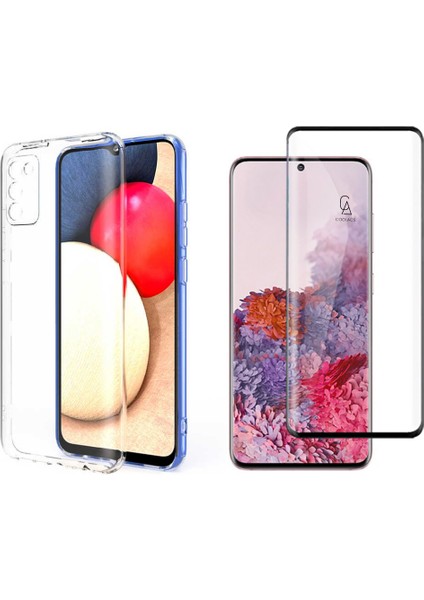 Samsung Galaxy S20 Fe ile Uyumlu Soft Yumuşak Telefon Kılıfı ve 5d Tam Kaplayan Cam Ekran Koruyucu