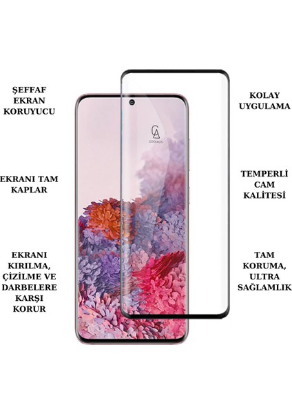 Samsung Galaxy S20 Fe ile Uyumlu Soft Yumuşak Telefon Kılıfı ve 5d Tam Kaplayan Cam Ekran Koruyucu