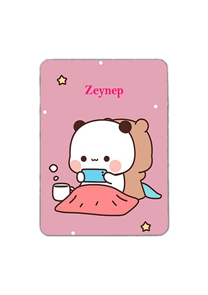 Dudu Bubu Ayna Ayıcık Sevgili Çift Dikdörtgen Kişiye Özel Isim Baskılı Cep Aynası 8x6 cm (Kapaklı ve Büyüteçli) fırsatları