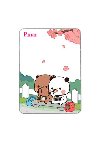 Dudu Bubu Ayna Ayıcık Sevgili Çift Dikdörtgen Kişiye Özel Isim Baskılı Cep Aynası 8x6 cm (Kapaklı ve Büyüteçli) fiyatları