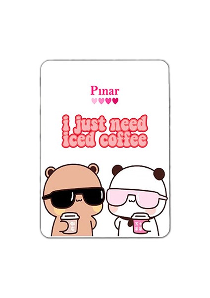 Dudu Bubu Ayna Ayıcık Sevgili Çift Dikdörtgen Kişiye Özel Isim Baskılı Cep Aynası 8x6 cm (Kapaklı ve Büyüteçli) fırsatları