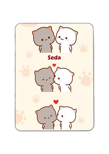 Dudu Bubu Ayna Ayıcık Sevgili Çift Dikdörtgen Kişiye Özel Isim Baskılı Cep Aynası 8x6 cm (Kapaklı ve Büyüteçli) fırsatları