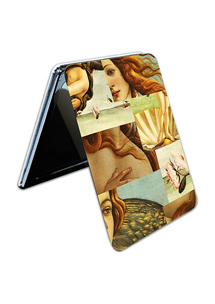 Venüs'ün Doğuşu Baskılı Dikdörtgen Kişiye Özel Isim Baskılı Cep Aynası 8x6 cm (Kapaklı ve Büyüteçli) fiyatları