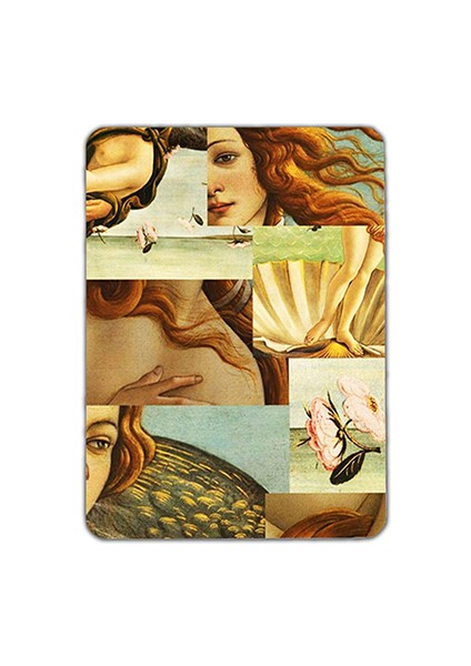 Venüs'ün Doğuşu Baskılı Dikdörtgen Kişiye Özel Isim Baskılı Cep Aynası 8x6 cm (Kapaklı ve Büyüteçli) modelleri