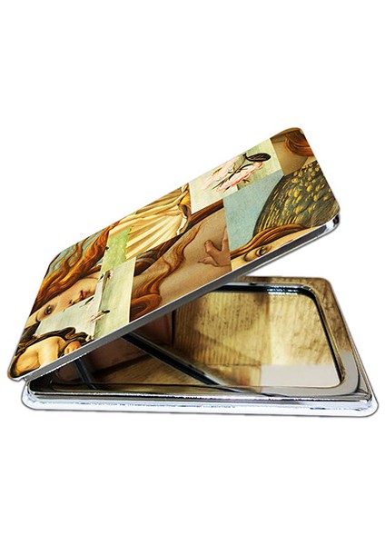 Venüs'ün Doğuşu Baskılı Dikdörtgen Kişiye Özel Isim Baskılı Cep Aynası 8x6 cm (Kapaklı ve Büyüteçli) fırsatları