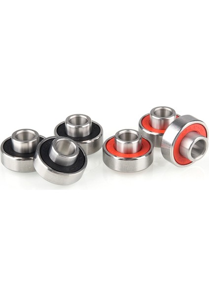 8 Adet 608-2RS Pas Önleyici Kaykay Tekerlek Rulmanı 8X22X12.6MM, Siyah (Yurt Dışından) modelleri
