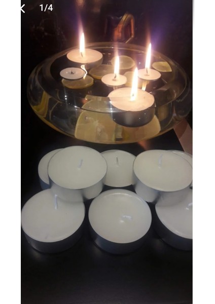 Iv Candles 6'lı Beyaz Maxi Büyük Boy Tealight Teneke Mum fırsatları