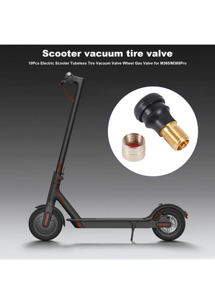 Xiaomi M365 Için 10 Adet Elektrikli Scooter Tubeless Lastik Vakum Valfi (Yurt Dışından)