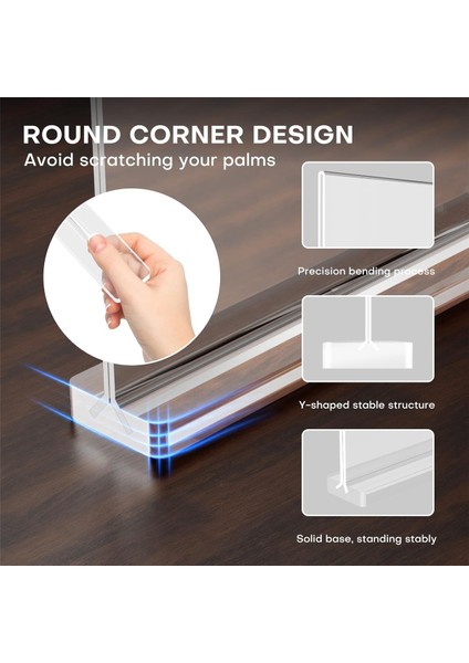 Akrilik Tabelalık 8,5 x 11, Tabelalık Şeffaf Dikey 6 Adet (Yurt Dışından) modelleri