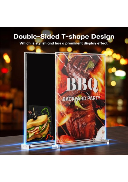 Akrilik Tabelalık 8,5 x 11, Tabelalık Şeffaf Dikey 6 Adet (Yurt Dışından) fırsatları