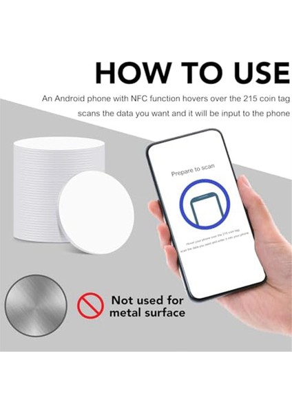 60 Adet Nfc Etiketlerntag 215 Nfc Etiket Çipi Nfc Etiketi Yeniden Yazılabilir Nfc Kartı (Yurt Dışından)