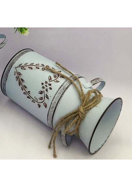 Rustik Metal Çiçek Vazo Çiftlik Evi Eski Shabby Chic Galvanizli Kutu (Yurt Dışından) fiyatları