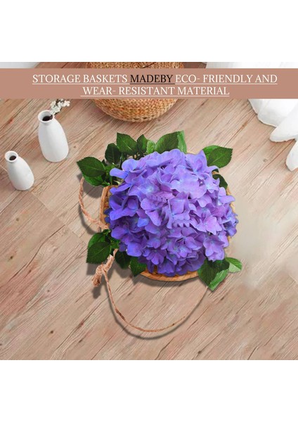 Parçalı El Dokuma Depolama Sepeti Hasır Saksı Bitki Sepeti (Yurt Dışından) modelleri