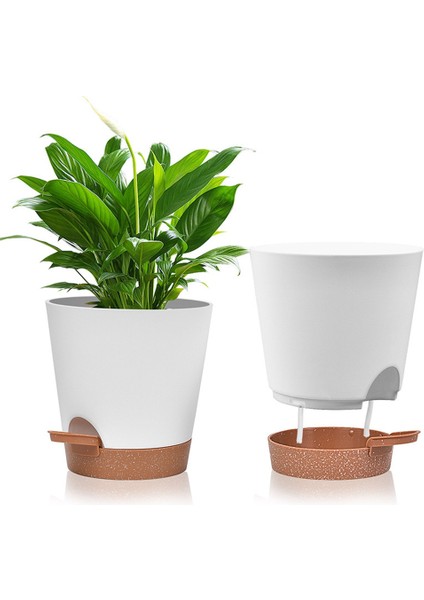 Bitki Saksıları 6 Inç Kendiliğinden Sulanan Ekiciler, Drenaj Delikli, 5 Adet (Yurt Dışından) modelleri