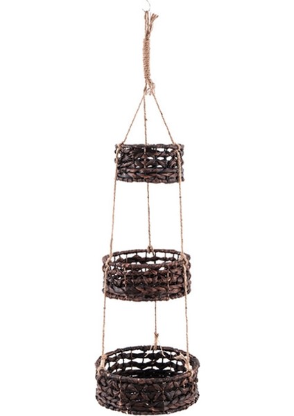 Rattan Sepet Çiçek Sepeti Yeşil Bitki Sepeti El Yapımı Dekorasyon, A (Yurt Dışından)