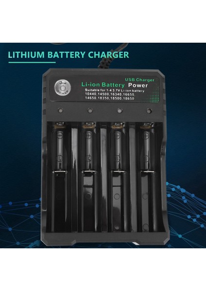 18650 Lityum Şarj Cihazı 4 Yuvalı 3.7V Akıllı USB Şarj Standı (Yurt Dışından) modelleri