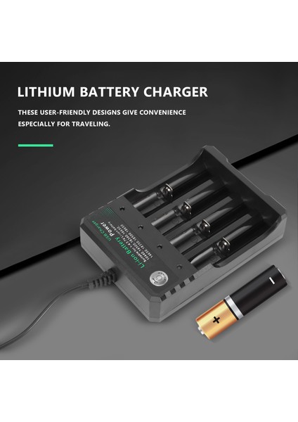 18650 Lityum Şarj Cihazı 4 Yuvalı 3.7V Akıllı USB Şarj Standı (Yurt Dışından) fırsatları