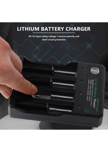 18650 Lityum Şarj Cihazı 4 Yuvalı 3.7V Akıllı USB Şarj Standı (Yurt Dışından) indirimleri