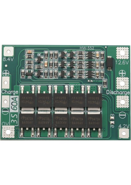 3s 60A Bms Kartı 11.1V 12.6V 18650 Li-Ion Koruma Kartı (Yurt Dışından)