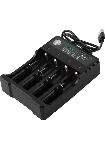 18350 18500 18650 Aaa Li-Ion Için 4 Yuvalı USB Hızlı Şarj Cihazı (Yurt Dışından)
