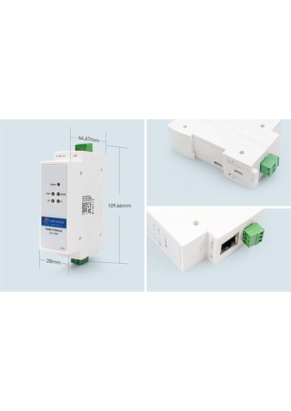 USR-DR302 Din Raylı Seri RS485 - Ethernet Tcp Ip Sunucu Modülü (Yurt Dışından)